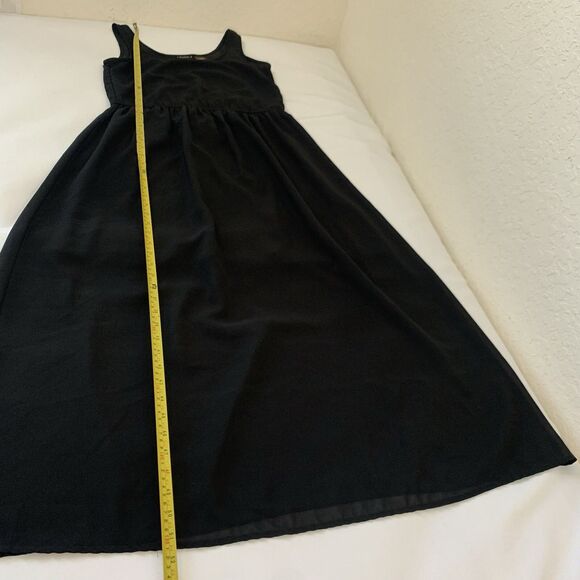 Flowy Maxi Dress Women S Black Sleeveless Sheer Boho Romantic Whimsygoth Fairy - Picture 8 of 8